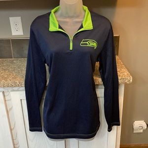 Seahawks Quarter Zip Sweater